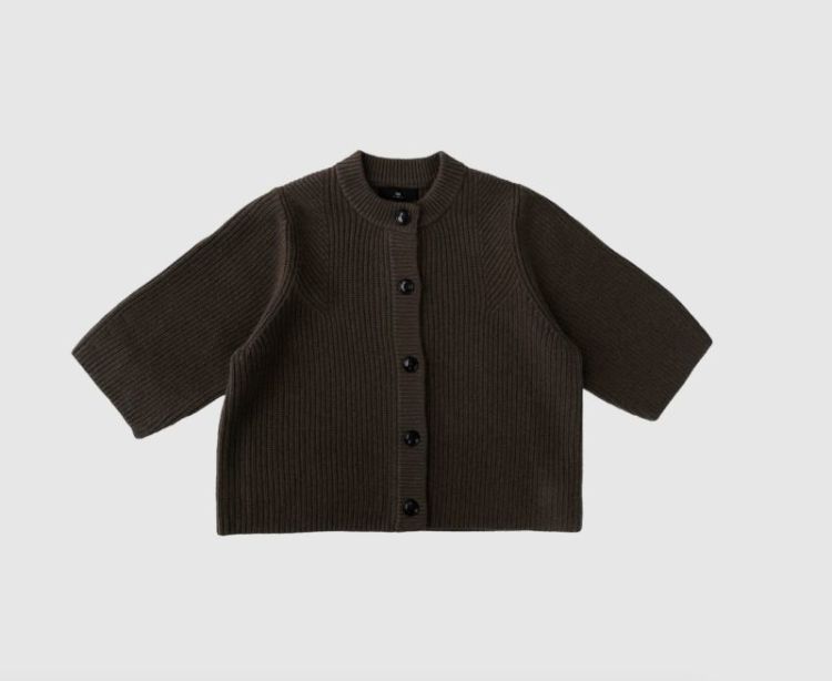 Wblvivianna hs sleeve cardigan Dark brown