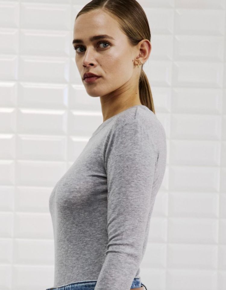 Wbljosefine ls tee  Grey melange