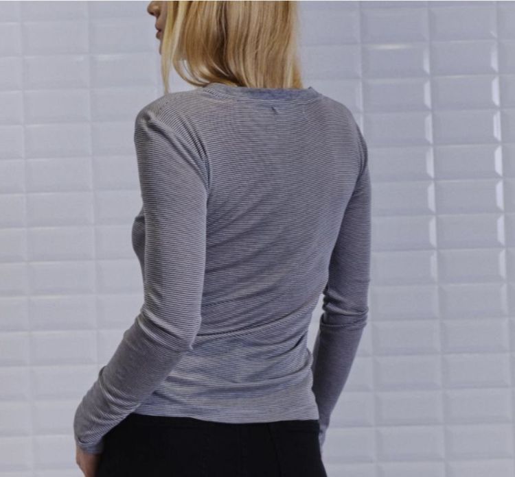 Wbljosefine ls tee Grey stripe