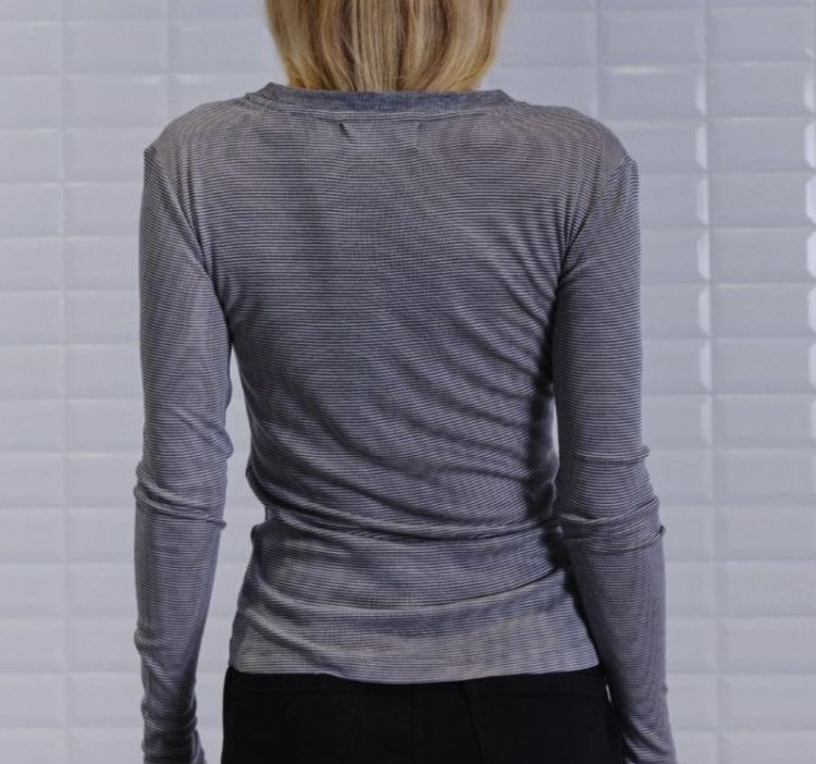 Wbljosefine ls tee  Grey stripe