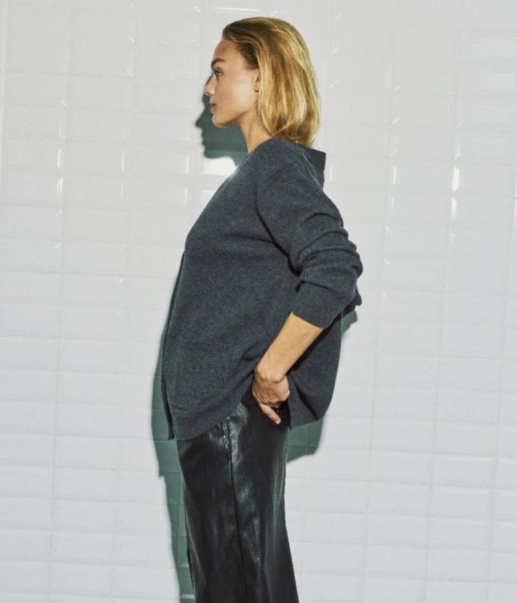 Wblcamilla ls cardigan Dark grey