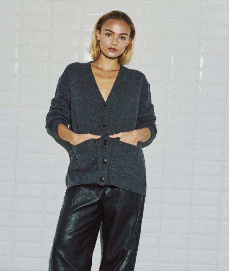 Wblcamilla ls cardigan Dark grey