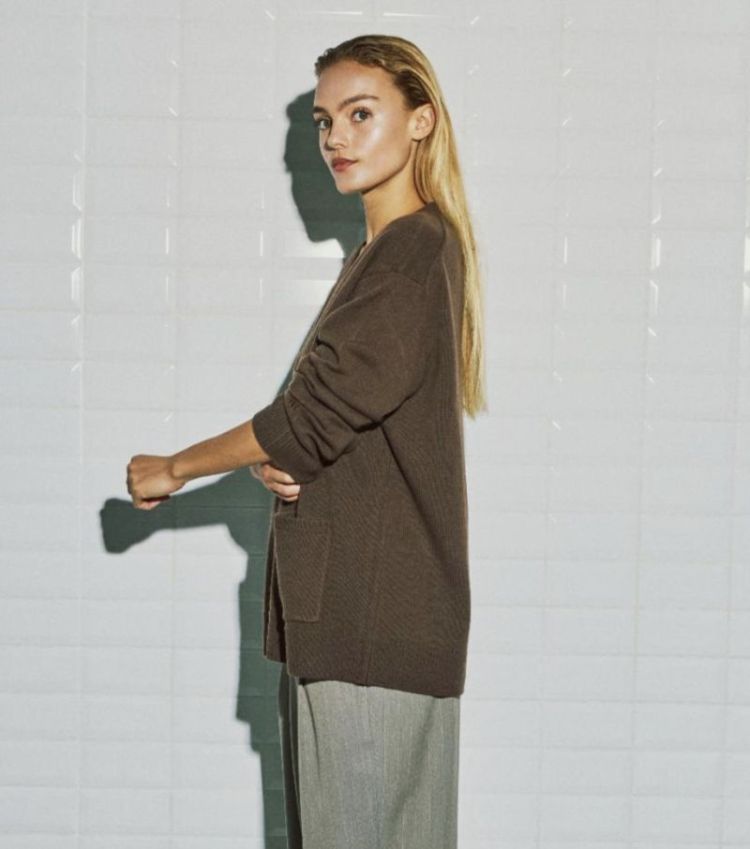 Wblcamilla ls cardigan Cookie brown