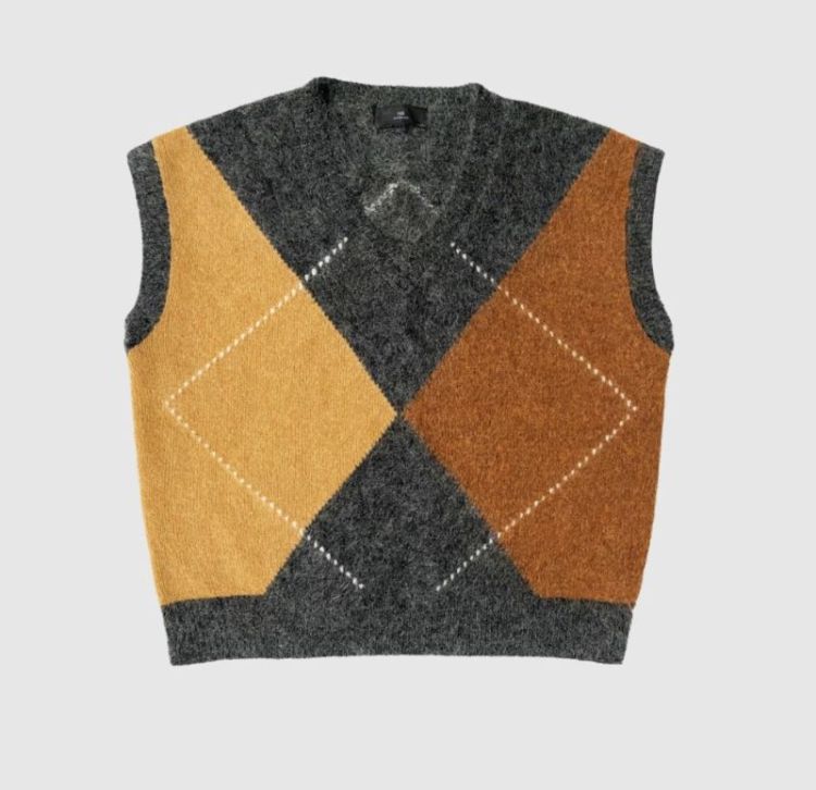 Wblvenus harlekin waistcoat Desert camel ha