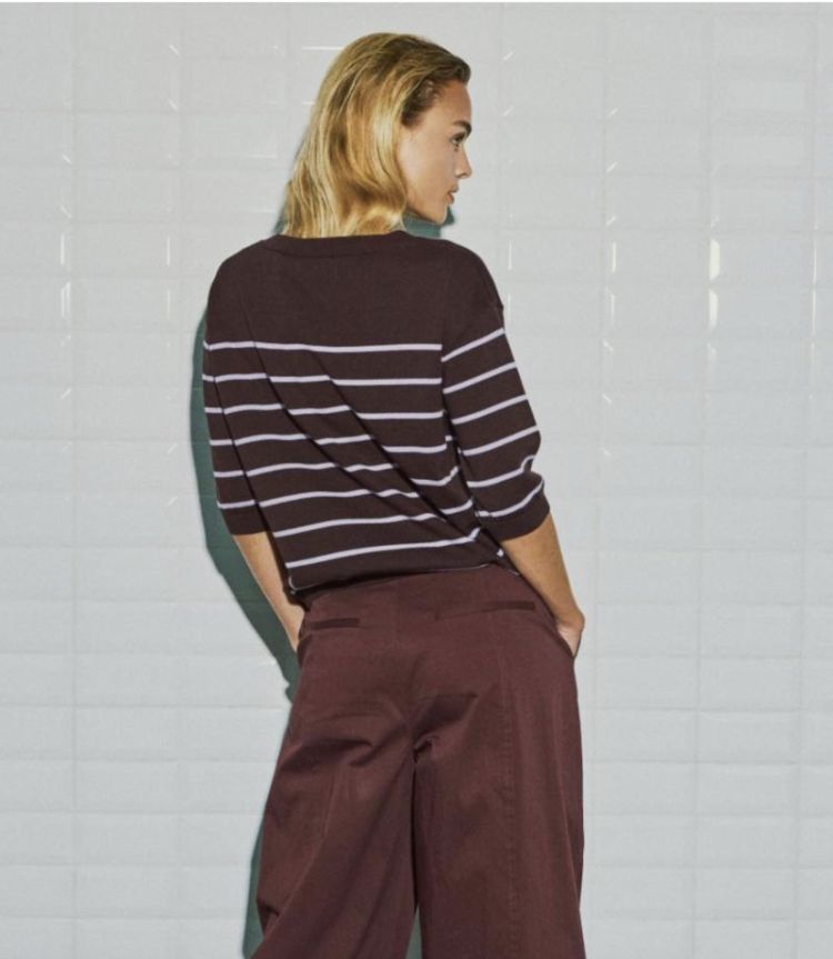 Wblbrenda SS stripe tee Wine lavender s