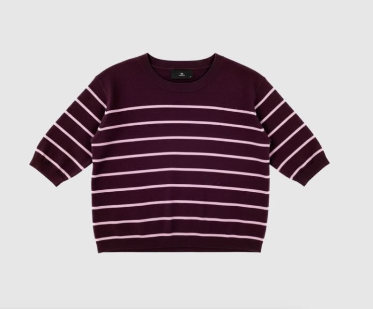 Wblbrenda SS stripe tee Wine lavender s