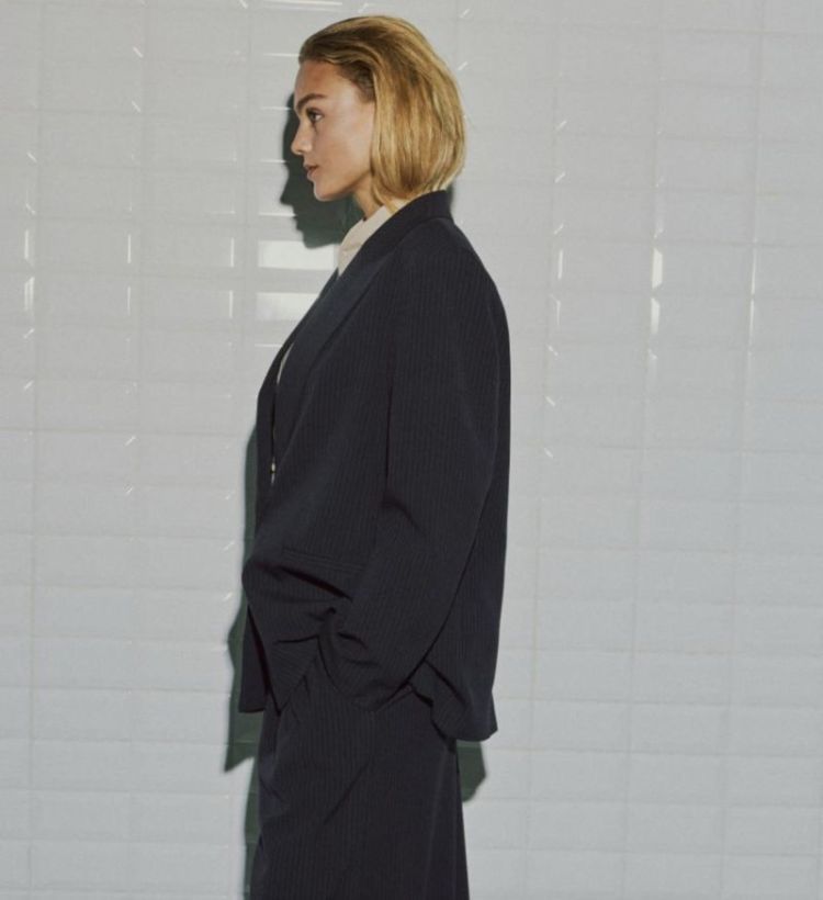 Wbllily tailored blazer  navy pinstripe 
