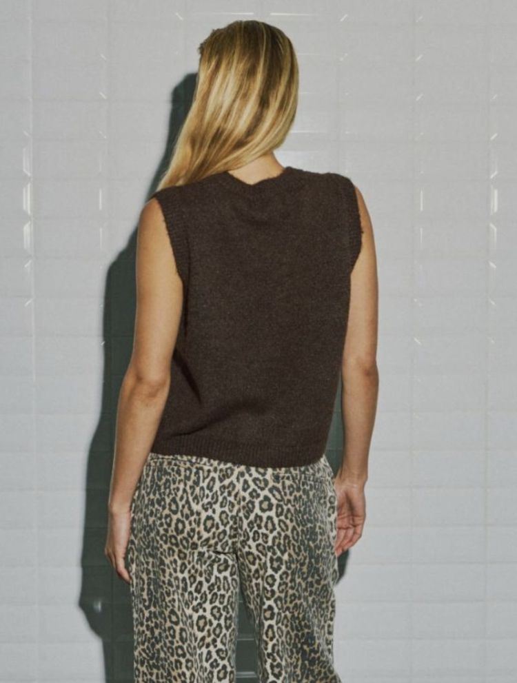 Wblandrea waistcoat dark brown