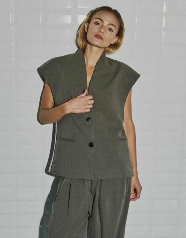 Wblnala tailored wide pant Falcon melange