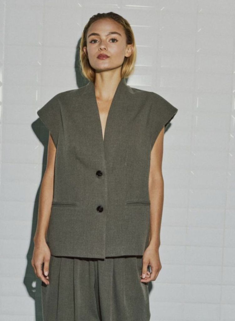 Wblnala tailored wide pant Falcon melange