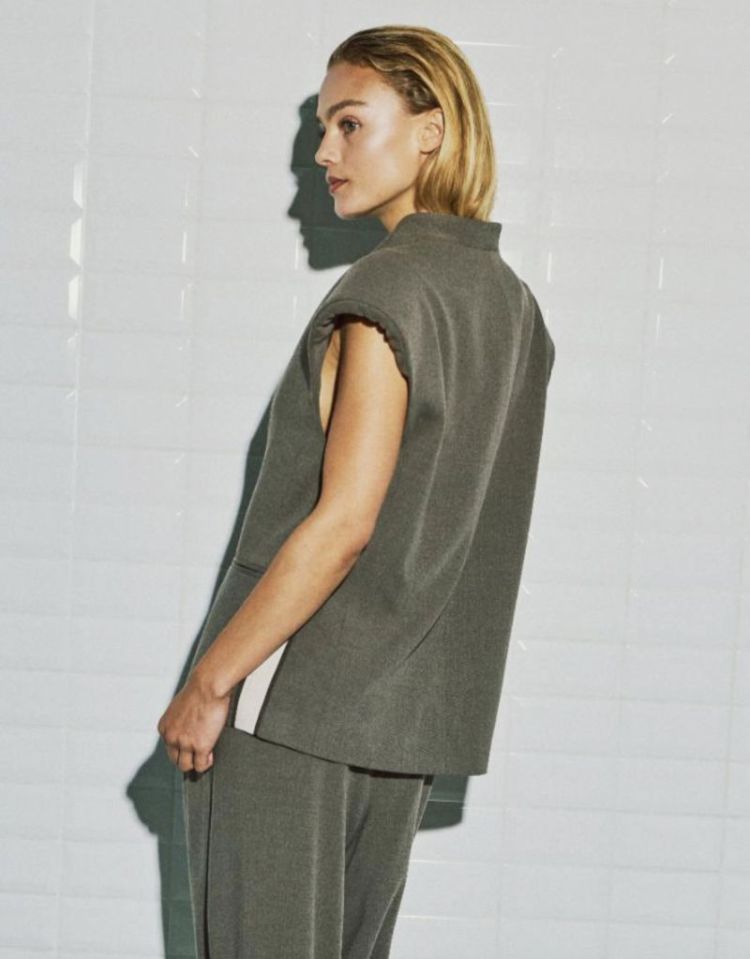 Wblnala tailored wide pant Falcon melange