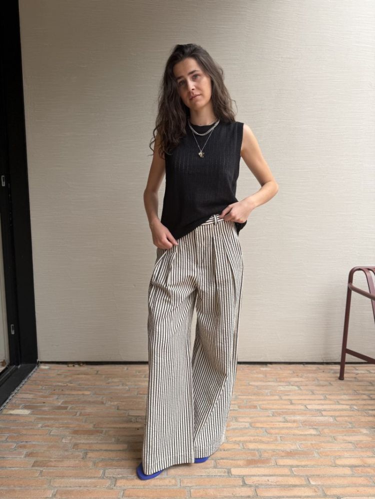 Garboiw pants Vanilla black s