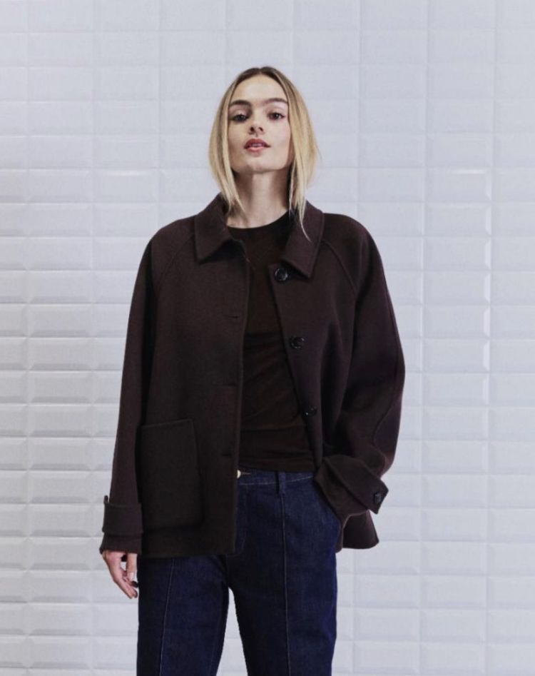 Wnmlucia mel wool jacket Dark brown