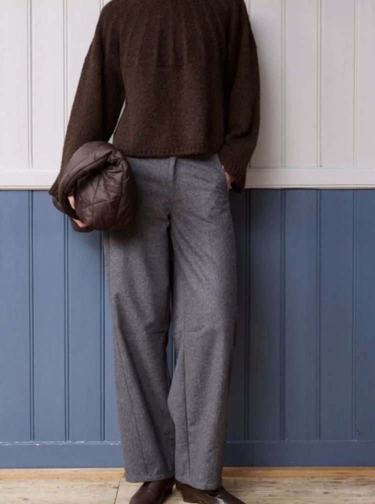 Vicky wool pants  Dark grey melee
