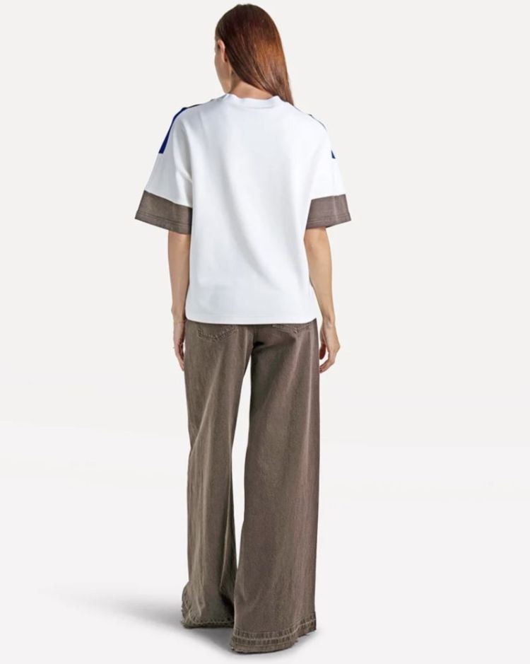 Moore denim wide fringe pants Delicioso