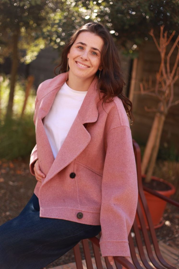 Manteau court pol chale  Pink