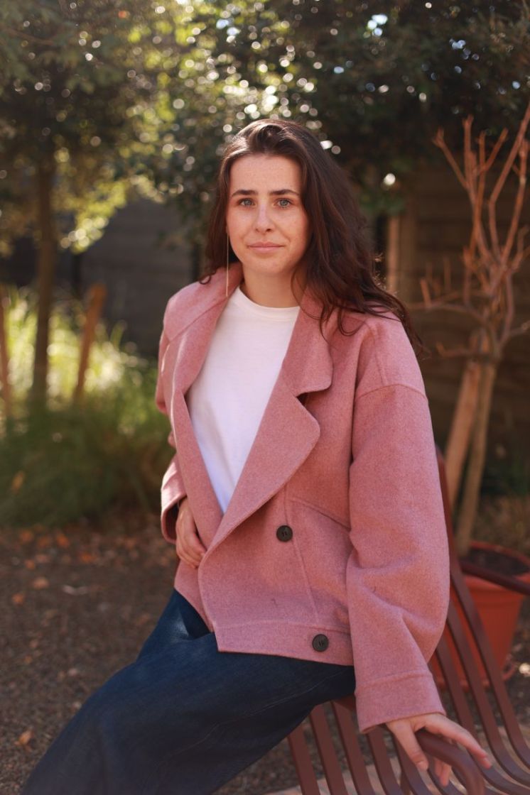 Manteau court pol chale  Pink