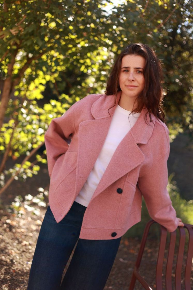 Manteau court pol chale  Pink