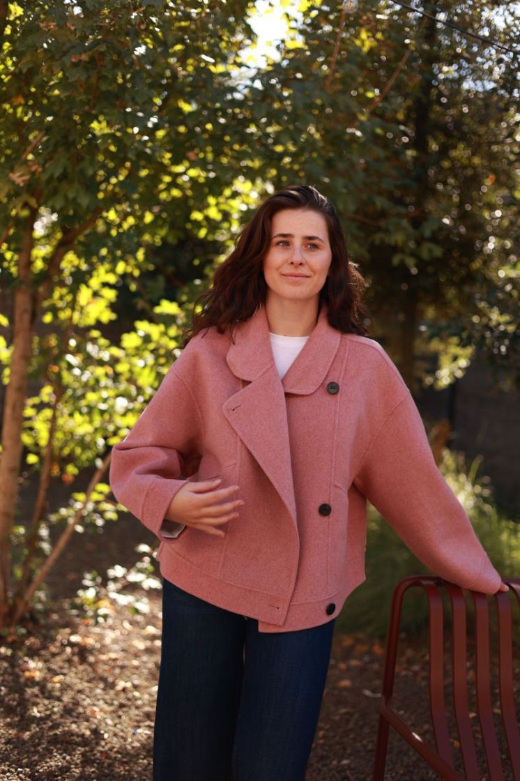 Manteau court pol chale  Pink
