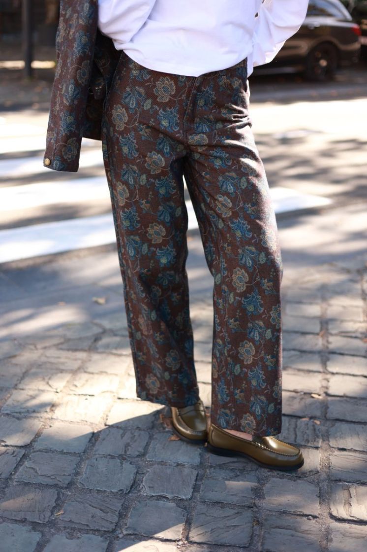 Pantalon motif  Brown