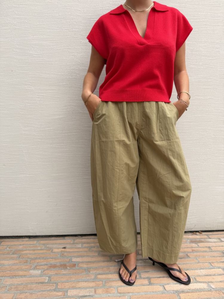 Pantalon ballon ceinture  Beige
