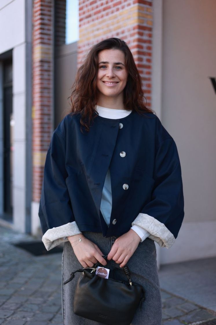 Veste courte ML bord boutons Navy