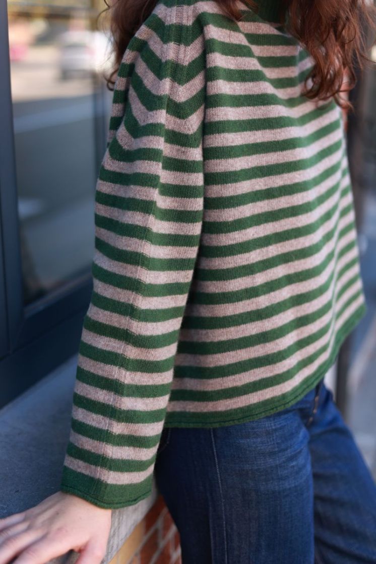 Pull ML Rayures bicolore Brit/latte