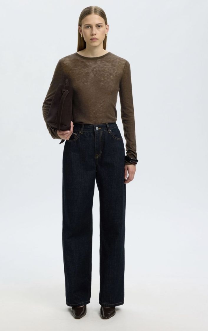 Slwvendy ls knit wool o-neck Delicioso