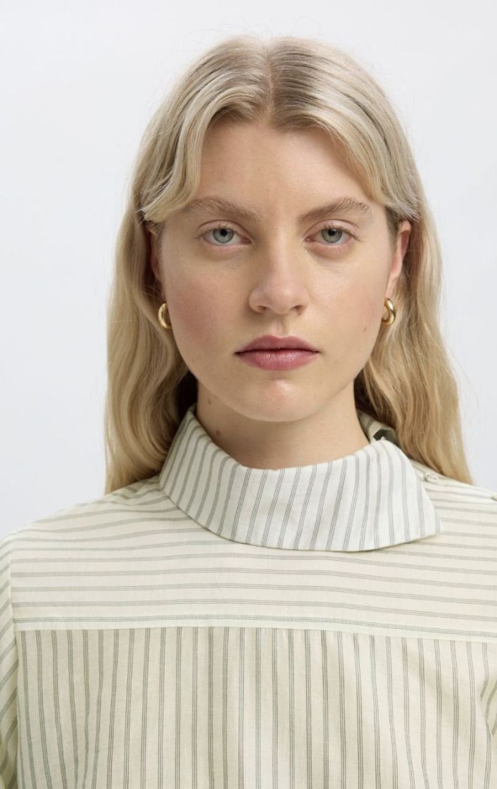 Slwconnie ls relaxed top  Egret stripes