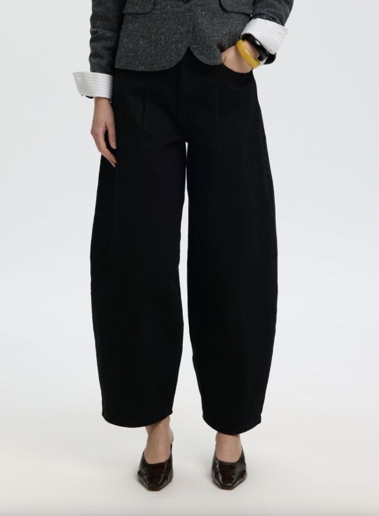 Slwbarrel loose nanet black hw Black denim