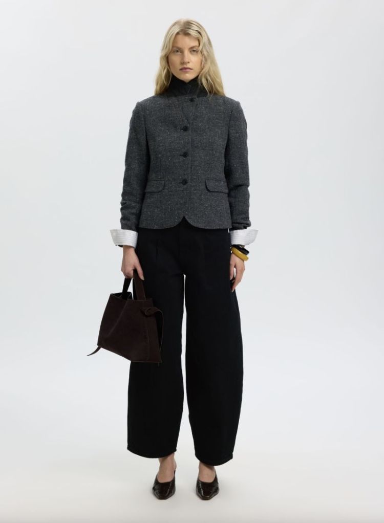 Slwbarrel loose nanet black hw Black denim