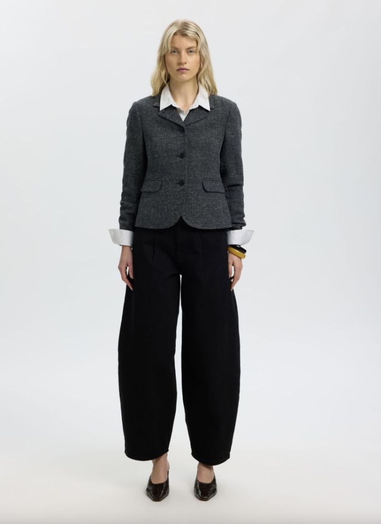 Slwbarrel loose nanet black hw Black denim