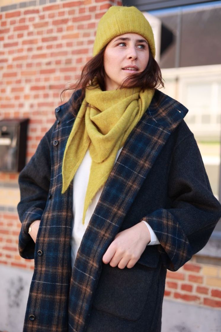 Slwlulu brushed wool blend Avocado oil