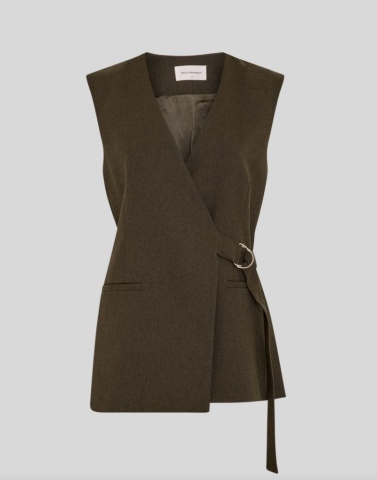 MschCabrie waistcoat Forest N mel