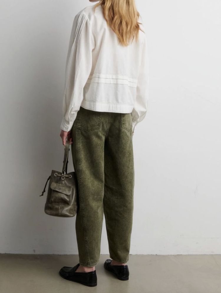 Jaye denim barrel jeans Green denim