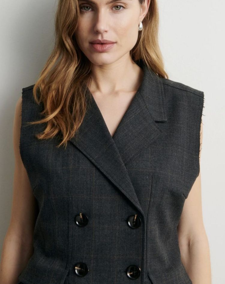 Anjou waistcoat Dark grey melan
