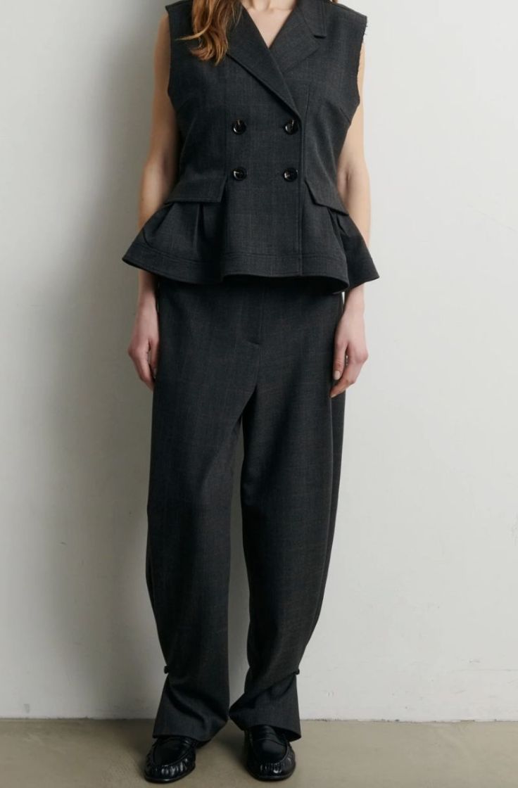 Anjou trousers Dark grey melan