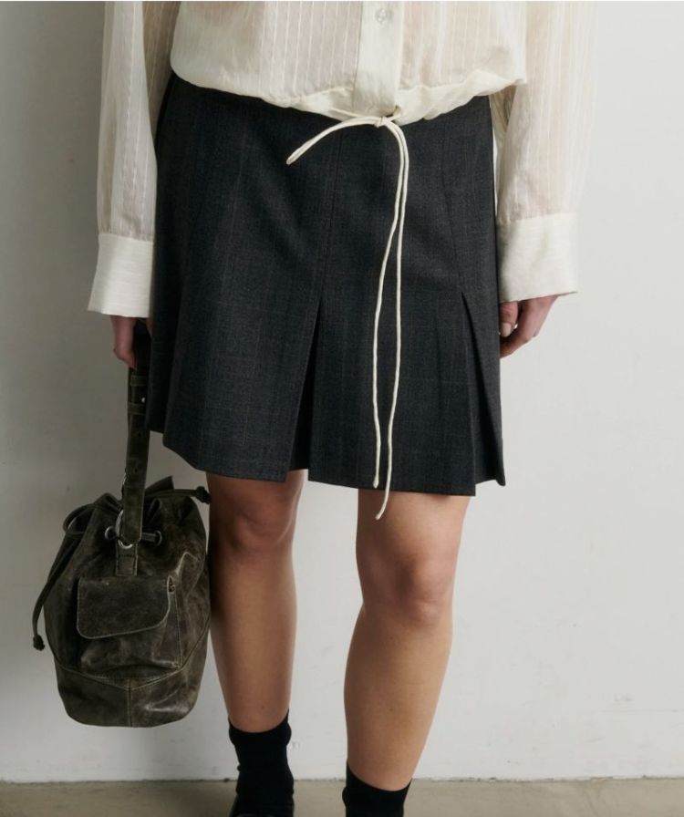 Anjou mini skirt  Dark grey melan