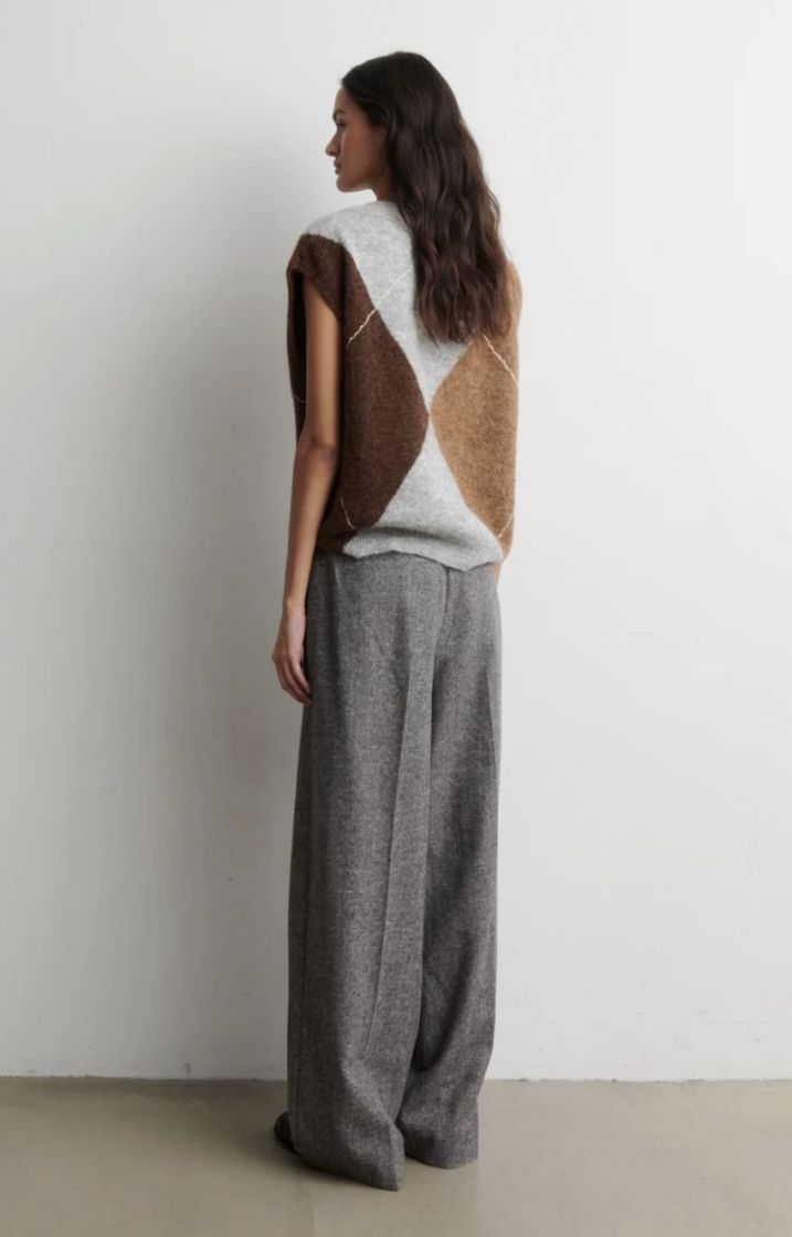 Forca knit vest  Ligth grey mela