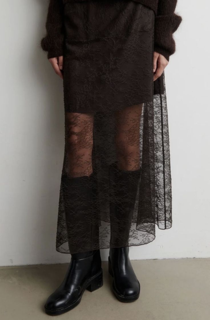 Sybell lace skirt Demitasse