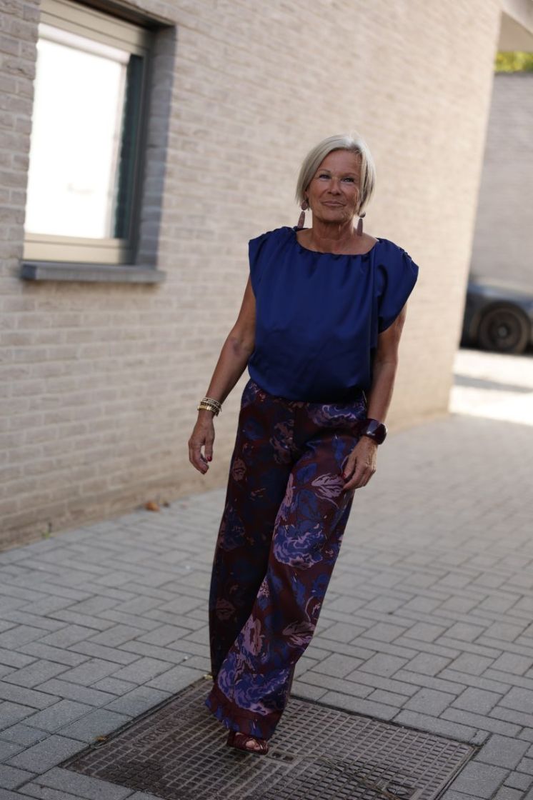 Alma Satin Dark Blue
