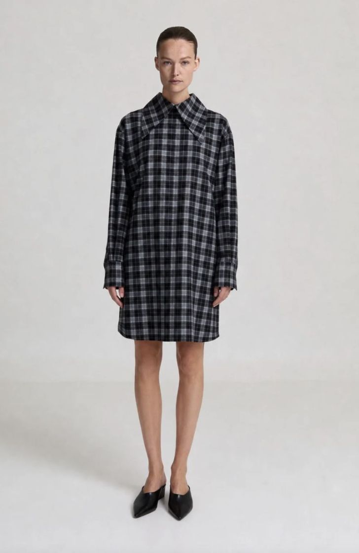 Babette dress Grey checked