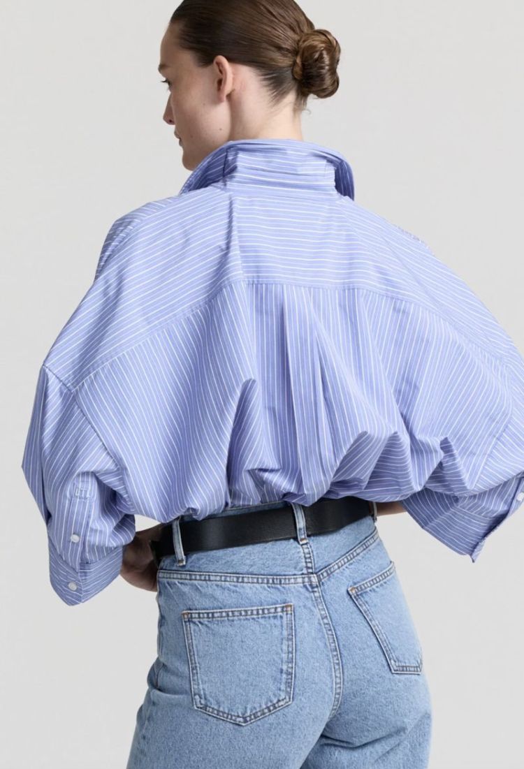 Jackie shirt Light blue stri