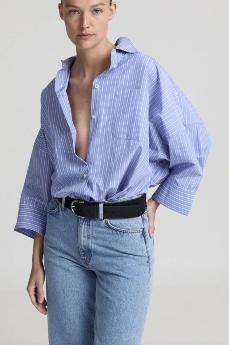 Jackie shirt Light blue stri