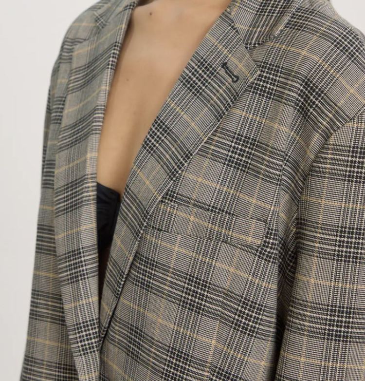 Arwen wool blazer Black and white