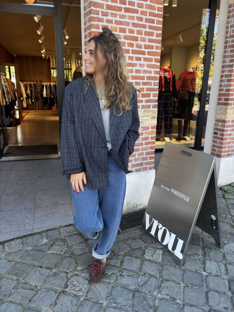 Camilo Blazer Grey blue check
