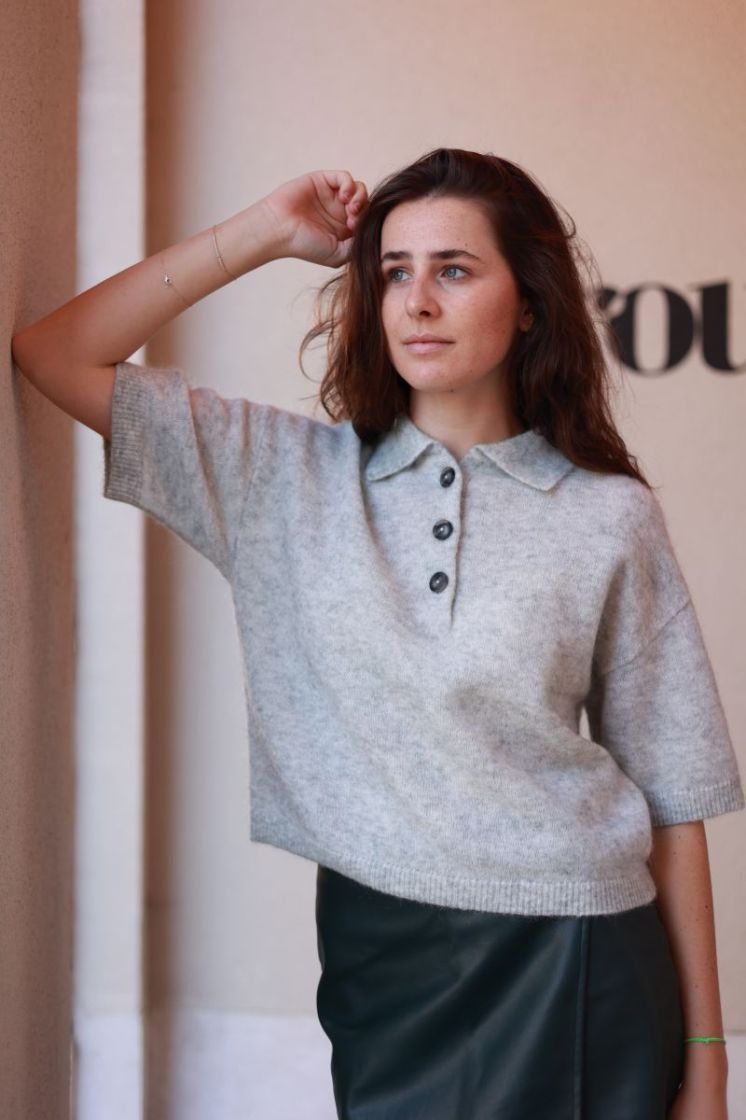 Callie polo shirt Light grey
