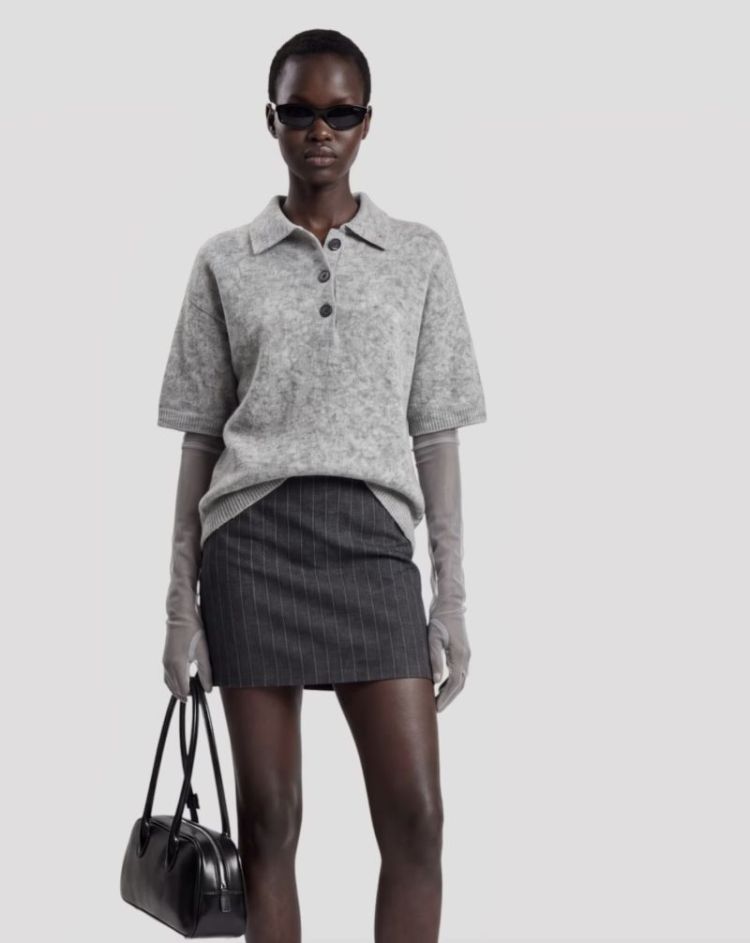Callie polo shirt Light grey