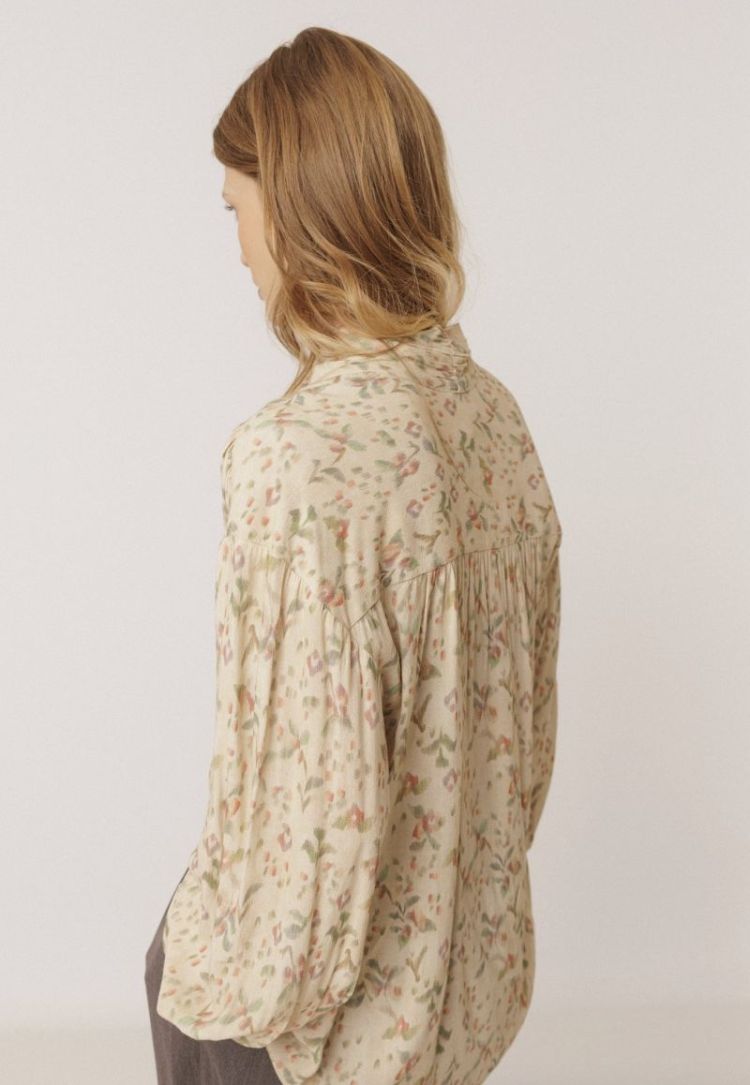 Oversize cotton shirt Ecru