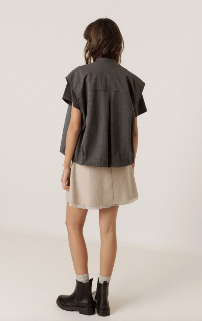 Chaleco Puffy hem vest  Marengo